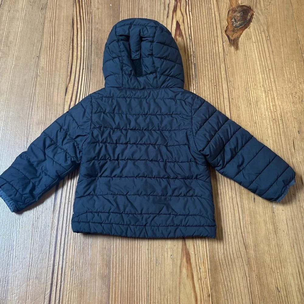 Columbia Puffer Jacket Kids Black Hooded Insulated Full Zip SIZE 3T